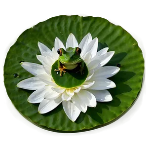 Frog On Lily Pad PNG Khv