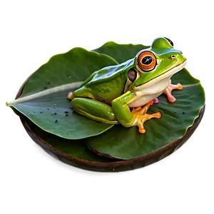 Frog On Lily Pad PNG Ymh