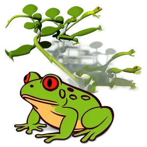 Frog Outline Clipart PNG 06262024