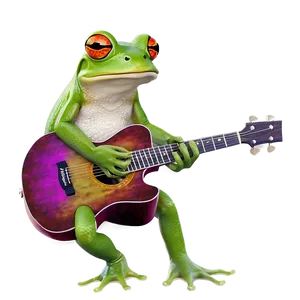 Frog Playing Guitar PNG 06212024 PNG