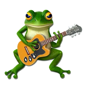 Frog Playing Guitar PNG 06212024 PNG