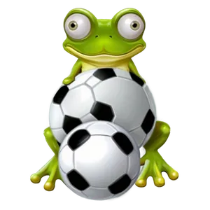 Frog Playing Soccer Cartoon PNG 06272024 PNG