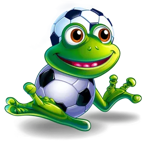 Frog Playing Soccer Cartoon PNG 42 PNG