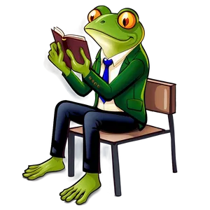 Frog Reading Clipart PNG 29 PNG