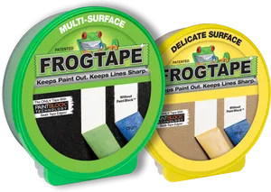 Frog Tape Multi Surfaceand Delicate Surface Tapes PNG image