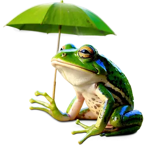 Frog Under Umbrella PNG 06212024 PNG