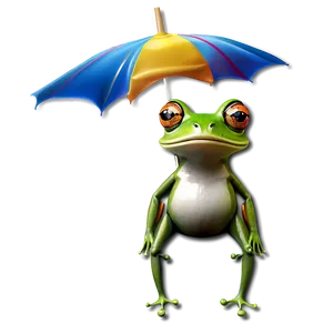 Frog Under Umbrella PNG 06212024 PNG
