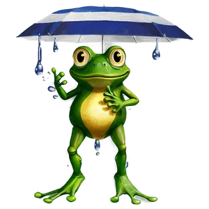 Frog Under Umbrella PNG Dot PNG
