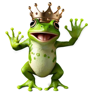 Frog With Crown PNG 05032024
