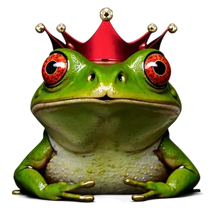 Frog With Crown PNG Vyf