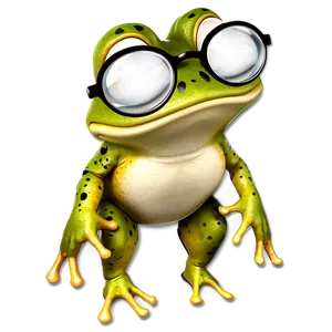Frog With Glasses Clipart PNG 84 PNG