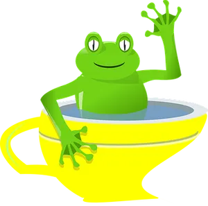 Frogin Teacup Graphic PNG image