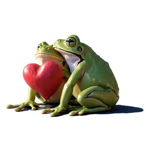 Frogs In Love PNG 8