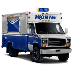 Front View Of Mail Truck PNG Erv