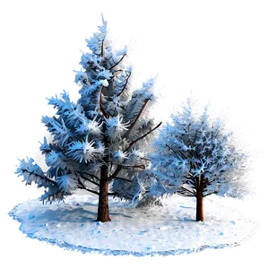 Frost Covered Trees PNG 05042024