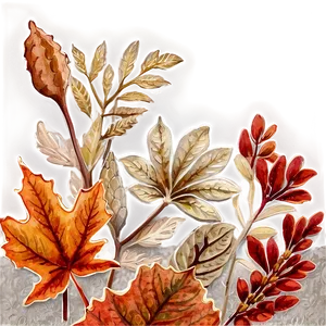Frosted Autumn Blooms PNG 06272024 PNG