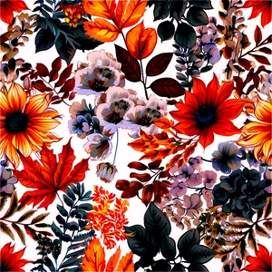 Frosted Autumn Blooms PNG 06272024 PNG