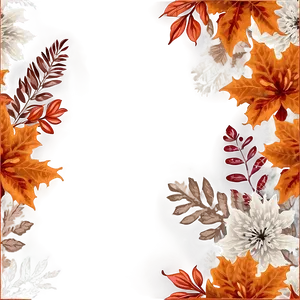 Frosted Autumn Blooms PNG 4 PNG