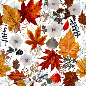 Frosted Autumn Blooms PNG Mlj PNG