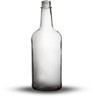 Frosted Glass Bottleon Gray PNG image