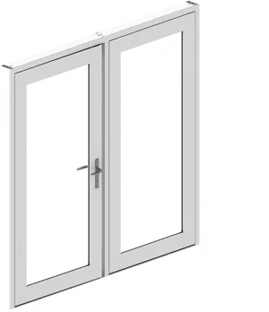 Frosted Glass Double Door PNG image