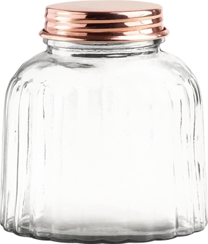 Frosted Glass Jarwith Copper Lid PNG image