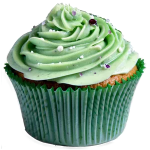 Frosted Green Cupcake PNG 05062024