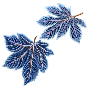 Frosted Leaves Falling PNG Ruj
