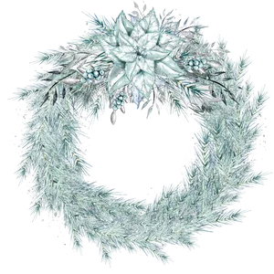 Frosted Pinecone Christmas Wreath PNG image