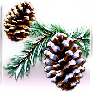 Frosted Pinecone Detail PNG Nhp