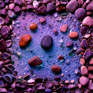 Frosted River Rock Decor PNG 06292024