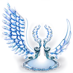 Frosty Angel Wings Pattern Png Iqs PNG image