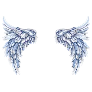 Frosty Angel Wings Pattern PNG Mam