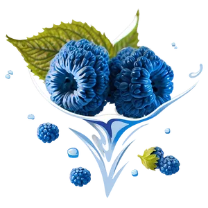 Frosty Blue Raspberry Png 8 PNG image