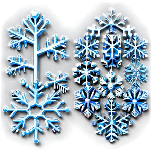Frosty Christmas Snowflakes PNG 50