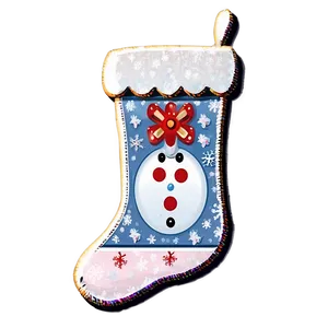 Frosty Christmas Stocking PNG Qnf
