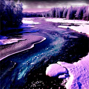 Frosty Frozen River Png 72 PNG image