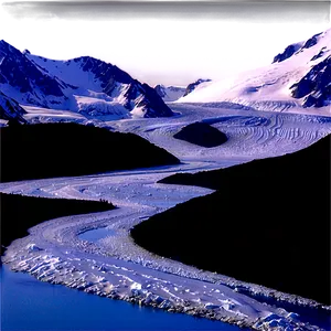 Frosty Glacial Mountains Png 06292024 PNG image