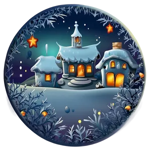 Frosty Merry Christmas Scene Png 50 PNG image