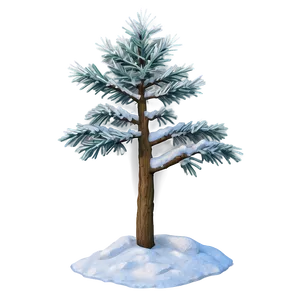 Frosty Pine Tree Png 06212024 PNG image