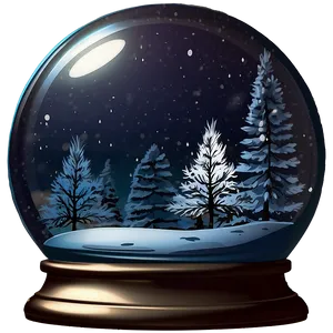 Frosty Snow Globe Scene Png 91 PNG image