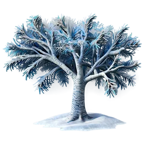 Frosty Snow Tree Png 06272024 PNG image