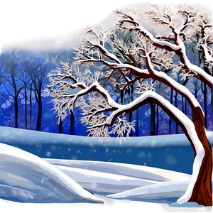 Frosty Snowdrifts Landscape Png Ash88 PNG image