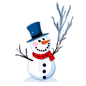 Frosty Snowman Illustration Png Wtn PNG image