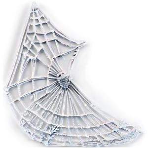 Frosty Spider Web Corner PNG image