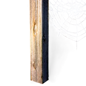 Frosty Spider Webon Wooden Edge PNG image