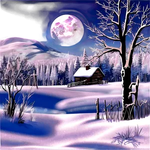 Frosty Winter Scene Png 06292024 PNG image