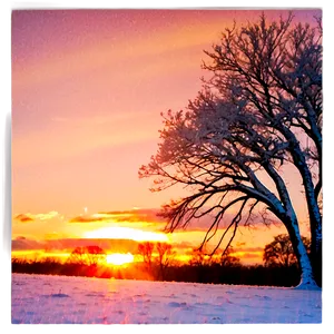 Frosty Winter Sunset PNG Ccb72 PNG