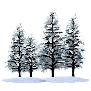 Frosty Winter Trees Landscape Png 06292024 PNG image