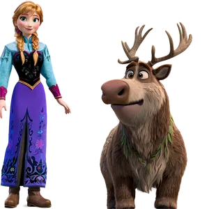 Frozen Anna And Sven PNG Qhl62 PNG